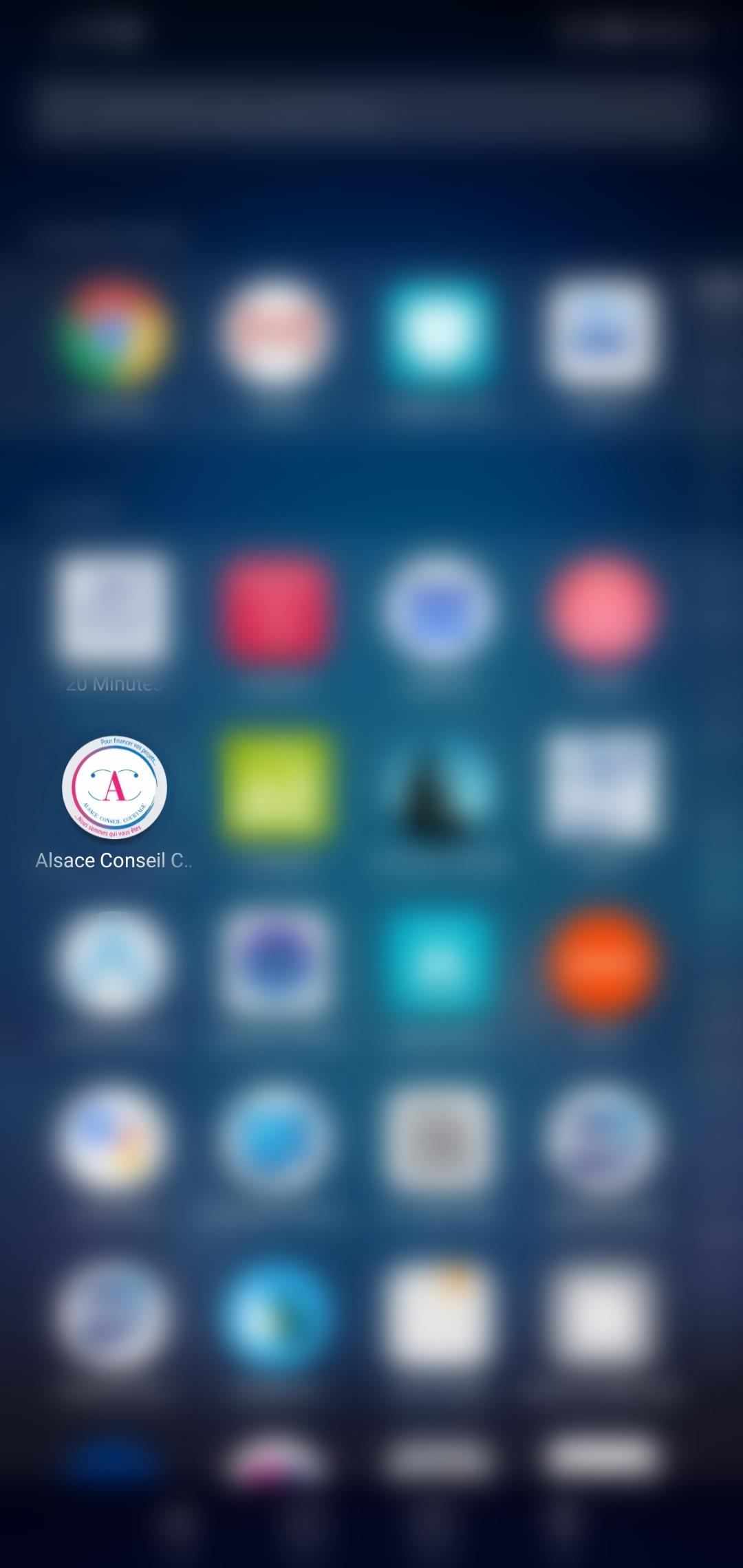 Etape 4 - Application ACCOURTAGE bien ajoutée